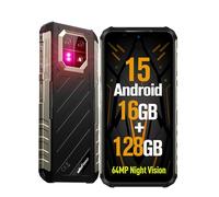 Ulefone Armor 22 Telephone Portable Incassable Android 15, 16Go+128Go Smartphone Incassable Caméra 64MP+64MP, Batterie 6600mAh/33W IP68 Robuste 6,58" FHD+ 120Hz Antichoc Double SIM 4G LTE/NFC/GPS/Noir