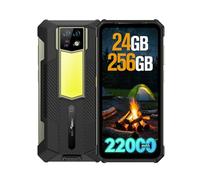 Ulefone Armor 24 Téléphone Portable Incassable 24Go+256Go, 1000LM Camping Lampe, 22000mAh Batterie 66W, Android 14 Smartphone Incassable 6.78" FHD+ 120Hz, 64MP Nocturne Vision IP68 NFC/OTG/GPS Étanche