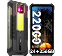 Ulefone Armor 24 Telephone Portable Incassable Android 14, 24Go+256Go 22000mAh/66W Smartphone Incassable, 1000LM Camping Lampe, 64MP+64MP Nocturne Vision, 6.78" FHD+ 120Hz, 4G Dual SIM IP68/NFC/GPS