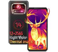 Ulefone Armor 25T Pro 5G Telephone Portable incassable 12G+256GB/SD-2048GB Smartphone incassable 6500mAh 33W 6,78" 64MP+50MP Android 14 Dual SIM IP68 Caméras de Vision Nocturne et imagerie Thermique