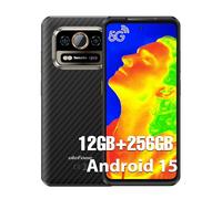 Ulefone Armor 25T Pro Téléphone Portable Incassable 5G avec thermographie, Android 15 Caméra 64MP+50MP, 12Go+256Go/SD-2TB, 6500mAh Batterie Smartphone Incassable, 6,78" FHD+ 120 Hz GPS/NFC/OTG Noir