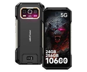 Ulefone Armor 27 Pro 5G Téléphone Portable Incassable, 6,78" FHD+ 120 Hz, Android 14, 24Go+256Go, 64MP Caméra Vision Nocturne, 10600mAh Smartphone Incassable 5G-WiFi/GPS/NFC/OTG