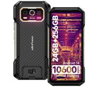 Ulefone Armor 27T 4G Téléphone Portable Incassable, Caméra Thermique, 24Go+256Go Noir