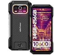 Ulefone Armor 27T Smartphone Incassable, Android 14 Imagerie Thermique 50MP+64MP Vision Nocturne Caméra, 24Go+256Go 6,78" FHD+ 120Hz 33W/10600mAh Téléphone Étanche 4G Dual SIM/NFC/GPS/OTG/IP69K