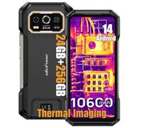 Ulefone Armor 27T Téléphone Portable Incassable avec thermographie, 10600mAh Batterie Smartphone Incassable 24Go+256Go/SD-2TB Android 14 Caméra 64MP+50MP, 6,78" FHD+ 120 Hz 4G/GPS/NFC/OTG Noir