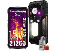 Ulefone Armor 29 Pro 5G Téléphone Portable Imagerie Thermique 32GO+512GO 6.67"" 21200mAh 64MP Smartphone Incassable Android 15 Noir