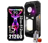 Ulefone Armor 29 Pro Thermal 5G Téléphone Portable Incassable, 32Go+512Go/2To Android 15 Téléphone Débloqué, Imagerie Thermique + 64MP, 21200mAh 120W, 6.67" FHD+ AMOLED Double Écran AI Smartphone