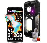 Ulefone Armor 29 Pro Thermal Version AI Téléphone Portable Incassable 5G, 32Go+512Go Android 15 Téléphone Débloqué, Imagerie Thermique + 64MP, 21200mAh 120W, 6.67" FHD+ AMOLED Double Écran Smartphone