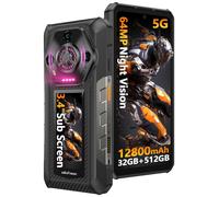 Ulefone Armor 30 Pro 5G Téléphone Portable Incassable, 3,4"" Écran Secondaire,32Go+512Go Noir