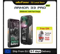 Ulefone Armor 33 Pro 5G téléphone robuste 25500 mAh 512GB ROM 120Hz double écran 6.59 "3.4" écran arrière NFC Android Smartphone Armor 33 Pro
