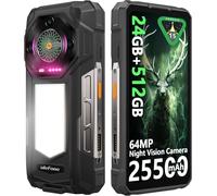 Ulefone Armor 33 Telephone Portable Incassable, 24Go+512Go/SD-2To 25500mAh 66W AI Smartphone 118dB Speaker Camera 50MP + 64MP Vision Nocturne, 6,95"" FHD+ 120Hz Android 15/1100LM LED/3-Slots/NFC