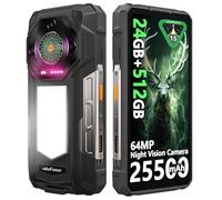 Ulefone Armor 33 Téléphone Portable Incassable, 24Go+512Go/SD-2To 25500mAh 66W AI Smartphone 118dB Speaker Caméra 50MP + 64MP Vision Nocturne, 6,95" FHD+ 120Hz Android 15/1100LM LED/3-Slots/OTG/NFC