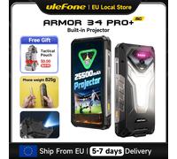 Ulefone Armor 34 Pro + 5G AI Smartphone robuste 25500mAh projecteur intégré jusqu'à 32GB + 512GB ROM 120Hz 6.95 "téléphone portable NFC Armor 34 Pro+ 5G