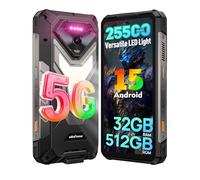 Ulefone Armor 34 Téléphone Portable Incassable 5G, 32Go+512Go/SD-2To 25500mAh 66W AI Smartphone 50MP + 64MP Vision Nocturne, 6,95" FHD+ 120Hz Android 15/1100LM LED/3-Slots/4 IR LEDs Design/OTG/NFC