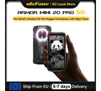 UleFone Smartphone Armor Mini 20 Pro 11,9 cm (4,7") Double SIM Android 14 5G 8 Go/256 Go 6200 mAh Noir