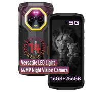 Ulefone Armor Mini 20 Pro Telephone Portable Incassable, 16Go + 256Go/2To Téléphone Incassable, Caméra 50MP + 32MP, 6200mAh Batterie Android 14, 4.7" HD+ Telephone Incassable, OTG/NFC/GPS/IP68-Noir