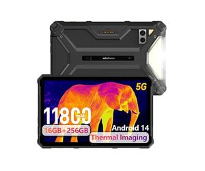 Ulefone Armor Pad 4T Ultra Tablette Incassable 5G, Android 14, Caméra Thermique, 11800mAh Tablette Écran 10,36" FHD+ IP68 Robust,16Go+256Go/SD-2To, Caméra 50MP+32MP, 4G LTE/5G Sub6 et 5G Wi-Fi/OTG/NFC