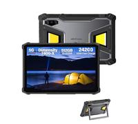 Ulefone Armor Pad 5 Pro Tablette Incassable 5G avec 24200mAh, Android 15 Dimensity 7400X 32Go+512Go, 11" FHD+ Tablette Robuste 1000LM Lampe Camping, 64MP + Vision Nocturne 64MP IP68K Étanche, NFC/GPS