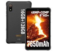 Ulefone Armor Pad Pro Tablette Incassable, 7650 mAh avec 8 Pouces Tablette Étanche IP68, 16Go + 128Go Android 14, Robuste IP69K Caméra 48MP + 32MP Robuste Double SIM 4G, Connexion uSmart,OTG/GPS/NFC