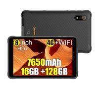 Ulefone Armor Pad Pro Tablette robuste 4G de 20,3 cm, 16 Go + 128 Go (2 To extensible), 48 MP + 32 MP 7650 mAh IP68 Android 14 tablettes, 4G LTE/2,4 G+5G WiFi, OTG, GPS, NFC