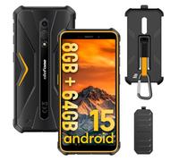 Ulefone Armor X12 Pro Android 15 Telephones Portable Incassable, 8Go de RAM + 64Go de ROM Téléphone Incassable, Caméra 13MP, 5.45 "HD+, Batterie 4860mAh, 4G Dual SIM/NFC/GPS/IP69K