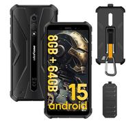 Ulefone Armor X12 Pro Android 15 Telephones Portable Incassable, 8Go de RAM + 64Go de ROM Téléphone Incassable, Caméra 13MP, 5.45 "HD+, Batterie 4860mAh, 4G Dual SIM/NFC/GPS/IP69K-Vert