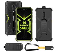 Ulefone Armor X12 Pro Téléphone Portable Incassable 2025,8Go+64Go ROM/TF-256Go,Smartphone Incassable Android 14,13MP+8MP Caméra,5,45''HD+,4860mAh Batterie,Octa Core,Dual SIM/Face ID/NFC/GPS Vert