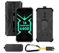 Ulefone Armor X12 Pro Téléphone Portable Incassable Android 14, 8Go+64Go ROM/TF-256Go, 13MP Caméra, 4860mAh Batterie, Écran 5,45''HD+, Octa Core Smartphone Incassable 4G Dual SIM/Face ID/NFC/GPS Noir