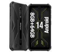 Ulefone Armor X12 Pro Téléphone Portable Incassable Android 14 avec Octa-Core 8Go+64Go/TF-256Go, IP68 étanche Antichoc, 4G Dual SIM Smartphone Robuste 4860mAh, 13MP+8MP, 5GHz Wi-FI/NFC/OTG/GPS/Noir