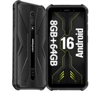 Ulefone Armor X12 Pro Téléphone Portable Incassable Android 16 avec Octa-Core 8Go+64Go/TF-256Go, IP68 étanche Antichoc, 4G Dual SIM Smartphone Robuste 4860mAh, 13MP+8MP, 5GHz Wi-FI/NFC/OTG/GPS/Noir