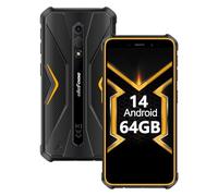 Ulefone Armor X12 Pro Telephone Protable Incassable Android 14, 8Go+64Go ROM/TF-256Go,13MP+8MP Caméra, 4860mAh Batterie, 5,45''HD+, Octa Core Smartphone Incassable, Dual SIM/Face ID/NFC/GPS, Orange