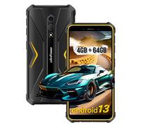 Ulefone Armor X12 Pro Telephones Portable Incassable, 8Go de RAM + 64Go de ROM Téléphone Incassable, Caméra 13MP, 5.45 "HD+ Android 13, Batterie 4860mAh, 4G Dual SIM/NFC/GPS/IP69K-Noir