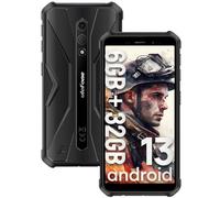 Ulefone Armor X12 Telephone Portable Incassable, 6Go+32Go/256Go Extensible Android 13 Smartphone, Téléphone Étanche 5,45" HD+, 13MP+8MP Caméra, 4860mAh Smartphone Antichoc, 4G Dual SIM/NFC/GPS-Noir