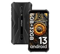 Ulefone Armor X12 Telephone Portable Incassable Android 13, 6Go Arm+32Go ROM/SD-256Go, Téléphone Étanche 5.45" HD+, 13MP+8MP Caméra, Smartphone Antichoc 4860mAh, 4G Dual SIM/NFC/GPS/OTG Noir