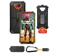 Ulefone Armor X13 12Go+64Go Telephones Portable Incassable, Android 14, 50MP+24MP Nocturne Vision, 8-Core, 6,52" HD+, 6320mAh, Antichoc Étanche Smartphone 4G Dual Nano SIM/3-Slots/NFC/IP68/69K- Orange