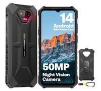 Ulefone Armor X13 Telephone Incassable 12Go+64 Go ROM/SD 256Go, Android 14, Écran 6.52" HD+, 6320mAh, 50MP+24MP Vision Nocturne, Smartphone Incassable 4G Dual SIM/NFC/Fingerprint/Face ID/GPS/IP69K