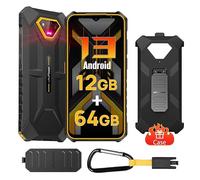 Ulefone Armor X13 Telephone Portable Incassable Android 14, Batterie 6320mAh,12Go+64Go/SD 256Go,Smartphone Incassable, 50MP+24MP Nocturne Vision, 6,52" HD+, 4G Dual SIM/Face ID/GPS/NFC/Orange