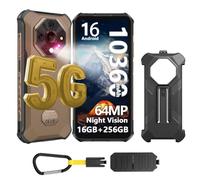 Ulefone Armor X16 Pro 5G Telephone Portable Incassable Android 16, AI Smartphone Incassable 10360mAh, 16Go+256Go/TF 2To Téléphone Antichoc 64MP+25MP Vision Nocturne, Écran 6.56" HD+/120HZ/NFC/GPS