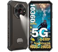 Ulefone Armor X16 Pro Telephone Portable Incassable 5G 16+256Go Écran 6.56"" 120Hz 10360mAh Smartphone Incassable 64MP/NFC/GPS Noir