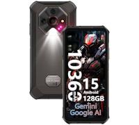 Ulefone Armor X16 Telephone Portable Incassable Android 15, 12Go+128Go/SD-2TB 10360mAh Smartphone Incassable 48MP+16MP+20MP Vision Nocturne, 6,56"" 3-Slots/Flashlight/Face ID/Fingerprint/GPS/NFC Noir