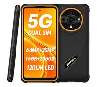 Ulefone Armor X31 Pro 5G Smartphone Incassable, Caméra 64MP+25MP (Vision Nocturne et Lampe Torche Antireflet), 5G 16GB+256GB, 6,56" HD+ 120Hz, Android 14 IP68 Téléphone Étanche, GPS NFC Orange