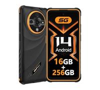 Ulefone Armor X31 Pro Téléphone Portable Incassable 5G, 6050mAh Batterie Smartphone 16Go+256Go/SD-2TB Android 14 Caméra 64MP+25MP, 6,56" 120Hz 3-Slots/Flashlight/Face ID/Fingerprint/GPS/OTG/NFC Orange