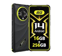 Ulefone Armor X31 Pro Téléphone Portable Incassable 5G, 6050mAh Batterie Smartphone 16Go+256Go/SD-2TB Android 14 Caméra 64MP+25MP, 6,56" 120Hz 3-Slots/Flashlight/Face ID/Fingerprint/GPS/OTG/NFC Vert