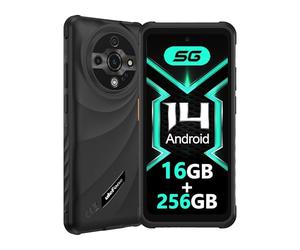 Ulefone Armor X31 Pro Téléphone Portable Incassable 5G, 6050mAh Batterie Smartphone 16Go+256Go/SD-2TB Android 14 Caméra 64MP+25MP, 6,56" 120Hz 3-Slots/Flashlight/Face ID/Fingerprint/GPS/OTG/NFC Noir