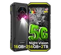 Ulefone Armor X32 Pro Téléphone Portable Incassable 5G, 16Go+256Go/SD-2TB Android 14 5500mAh Smartphone Caméra 64MP+16MP+25MP, Flashlight/3-Slots/5,65"/Octagon Dome-Inspired Design/GPS/OTG/NFC Vert