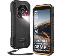 Ulefone Armor X32 Smartphone Robuste 48MP+20MP Vision Nocturne 12Go+128Go/2To Téléphone Incassable Android 14 5.65'' NFC, Orange