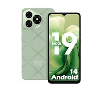 Ulefone Note 19 Téléphone Portable, 6Go+32Go/TF-512GB, Android 14 Smartphone, Caméra 8MP+5MP, Écran 6.56" HD+, 5000mAh Batterie, 3 Emplacements pour Cartes Octa Core 4G Dual SIM/Face ID/GPS/OTG Verte
