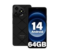 Ulefone Note 19 Téléphone Portable, 6Go+64Go/TF-512GB, Android 14 Smartphone, Caméra 8MP+5MP, Écran 6.56" HD+, 5000mAh Batterie, 3 Emplacements pour Cartes Octa Core 4G Dual SIM/Face ID/GPS/OTG Noir