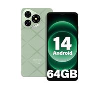 Ulefone Note 19 Téléphone Portable, 6Go+64Go/TF-512GB, Android 14 Smartphone, Caméra 8MP+5MP, Écran 6.56" HD+, 5000mAh Batterie, 3 Emplacements pour Cartes Octa Core 4G Dual SIM/Face ID/GPS/OTG Vert
