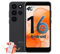 Ulefone Note 22 Mini Smartphone, 20Go+32Go/TF-2TB, Android 16 Go Téléphone Portable, 5.0" Octa Core, 3000mAh Batterie Amovible, 3 Emplacements pour Cartes 4G Dual SIM/WiFi/Face ID/GPS/OTG/FM Noir